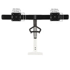 Double moniteur support de bureau Heavy Duty pour les écrans et moniteurs 22 à 27 po avec port USB de North Bayou - F27, Blanc-75x75, 100x100 mm