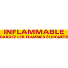 SCN Industrial - Enseigne « Inflammable », 5-1/4po x 28-3/4po, Français, paquet de 12-Type d'affichage Adhésif