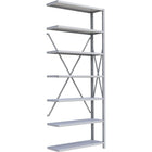 Metalware – Étagère enclenchable RK332, 7 tablettes, 36 x 12 x 88 (po), gris pâle-Système de tablettes ajustables offrant un espace de rangement solide, mais économique qui convient à vos besoins