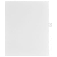 Mark Maker – Onglets séparateurs juridiques blancs, 1/15 onglets, format lettre, sans trous, numéro 67, 25/paquet-Onglets séparateurs blancs, 1/15 onglets