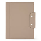 Tru Red Vegan leather minimal padfolio, Cream (WRC2396TR-CREAM)-Fermeture à bouton à pression