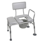 Drive Medical – Banc de transfert rembourré avec siège d’aisance-Gris, en aluminium