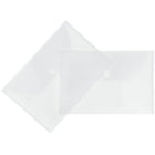JAM Paper Enveloppes porte-documents format légal, fermeture à velcro, 9 1/2 x 14 1/2 po, transparent, paquet de 12-Ouverture : livret