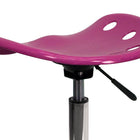 Flash Furniture – Tabouret tracteur éclatant de 25,75 po, rose (LF214APINK)-Réglage pneumatique de la hauteur du siège