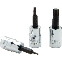 Gray Tools – Douilles Torx inviolable de longueur normale de 3/8 po chromé, tête T10 Torx-Taille : T10