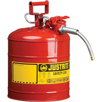 JustriteMD – Bidon de sécurité AccuFlowMC de type II, 5/8 po, 1 gal, rouge-Le mécanisme de déclenchement Safe-SqueezeMD exclusif d’AccuflowMC offre un débit régulier et un versement précis