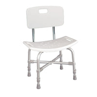 Drive Medical – Chaise de bain bariatrique robuste, avec dossier-Blanc, aluminium