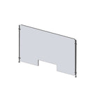 Mark Maker Rod Sneeze Guard - Acrylique transparent 1/4" - panneau de 35,5" Lx23,5"H-ensemble de tiges de 24"H-passage de 4"x12"-Distanciation sociale optimale entre deux groupes de personnes