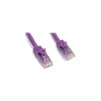 StarTech  Câble de raccordement sans crochet N6PATCH15PL de catégorie 6, 15 pi, violet-Connecteur mâle RJ-45 aux deux extrémités pour une connectivité réseau fiable