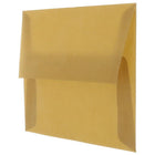 JAM Paper Enveloppes A10 translucides, brun terre, 50/paquet-Intérieur vierge où écrire un mot personnalisé