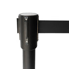 Poteau de contrôle des foules Futech avec ceinture noire rétractable-Hauteur totale: 39,5 "H