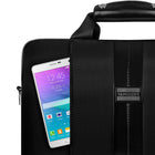 Vangoddy sac à bandoulière pour ordinateur portable 15,6 po, noir-2 poches intérieures zippées de chaque côté pour les petits objets
