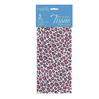 MillBrook Papier de soie, Motif léopard rose, 5 feuilles par paquet, caisse de 12 (93020)-Papier de soie