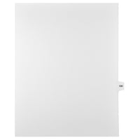 Markmaker - Intercalaires imprimes Legal, Blanc, 1/15th coupe, format lettre, sans trous, 25 tabs/PQT, 5 PQT/Boite, Numero 100-Intercalaires imprimes Legal