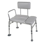Drive Medical – Banc de transfert rembourré-Gris, en aluminium