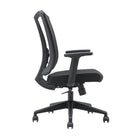 Brassex - Chaise de bureau Dexter Aiden, Noir-Soutien lombaire réglable