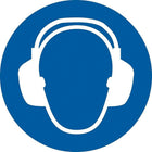 Accuform Signs - Étiquettes De Sécurité Iso Obligatoire - Portez Une Protection Auditive, 2po x 2po, Vinyle, Pictogramme-Type d'affichage Adhésif