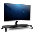 Allsop - Support de moniteur Lo Riser avec plate-forme large et réglages de hauteur double - Noir-8