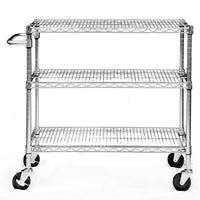 Trinity – Chariot chromé à 3 tablettes EcoStorage certifié NSF (TBFZ-0902)-Certifié NSF®