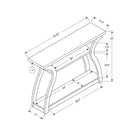 Monarch Specialties - 2438 Table D'Appoint - 47 po L/Console D'entrée Blanc-Assemblage nécessaire