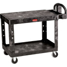 Rubbermaid, Chariot Utilitaire Robuste A/Tablette Plate - 4525-00, 2 Tiers, 25-7/8po x 33-3/10po x 43-9/10po, Capacité 500 Lb-Capacité 500 lb
