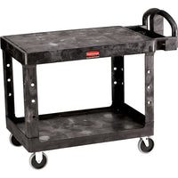 Rubbermaid, Chariot Utilitaire Robuste A/Tablette Plate - 4525-00, 2 Tiers, 25-7/8po x 33-3/10po x 43-9/10po, Capacité 500 Lb-Capacité 500 lb