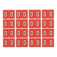 Oxford – Étiquettes alphabétiques compatibles Datafile, « D », orange foncé, paq./240-Assignez des lettres spécifique aux sections de classement individuelles