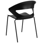 Flash Furniture – Chaise empilable HERCULES d’une capacité de 440 lb, noir (RUT4BK)-Siège et dossier en plastique noir