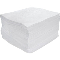 Zenith Safety – Feuilles d’absorbants économiques, huile seulement, moyen, 100/paquet-Fibres soufflées en polypropylène à 100 %
