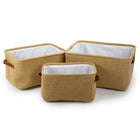 Panier de rangement Boho, jaune/neutre, 3/paquet-1