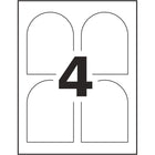 Avery-Étiquette arrondie blanche pour bouteilles, permanente, laser/jet d'encre, imprimée jusqu'au bord, 4,25 x 3,5 po, paq./40-Étiquette arrondies permanentes