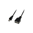 StarTechMD ® Câble USB A/Mini B femelle à mâle USBMUSBFM1 de 1 pi-Interface USB 2.0 haute vitesse pour des vitesses de transfert allant jusqu’à 482 Mbit/s