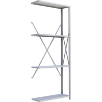 Metalware – Étagère enclenchable RK310, 4 tablettes, 36 x 18 x 88 po, gris pâle-Système de tablettes ajustables offrant un espace de rangement solide, mais économique qui convient à vos besoins
