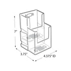 Azar Displays – Porte-dépliants à 2 compartiments et 2 niveaux, paq./2 (252032)-Deux compartiments