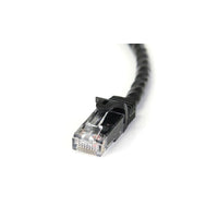 StarTech  Câble de raccordement Gigabit RJ-45 UTP Cat6 sans crochet, noir, 100 pi-Les connecteurs en or de 50 microns garantissent une conductivité optimale tout en éliminant les pertes de signaux en raison de l’oxydation ou la corrosion
