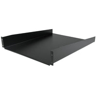 StarTech  Tablette de 22 po à profondeur fixe montée sur bâti, 50 lb/22 kg 2U-La conception universelle du bâti de 19 po rend facile l’ajout d’une tablette de rangement pour presque n’importe quel bâti ou étagère