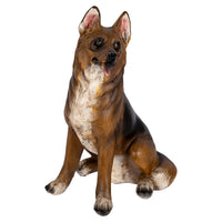 Figurine de chien berger, 8,5 po, brun-1