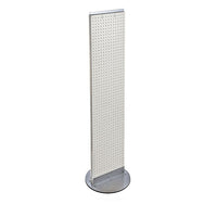 Azar Displays – Panneau perforé sur pied, 13,5 x 60 po, blanc (700277-WHT)-En plastique blanc et métal