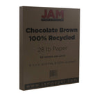 JAM Paper - Papier recyclé - 8,5" x 11" - 28 lb Brun chocolat - 50 feuilles/paquet-Couleur : marron chocolat | Faites ressortir votre travail avec du papier Colouré de qualité supérieure.