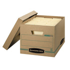 Boîte de rangement format lettre/légal Bankers Box Enviro Stor, paquet de 25-Respectueux de l’environnement, 100 % recyclé avec 100 % de contenu recyclé post-consommation.