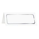 Cartons de table de luxe OverturesMD avec métallisation Classique, métallisation argent, blanc-2