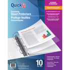 Davis Group - Protège-feuilles QuickFit - Économique 2 mil. - Format lettre - Transparent - Paquet de 10-Protège-feuilles