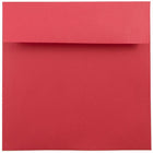 JAM Paper Enveloppes recyclées à patte de fermeture carrée, 7 1/2 x 7 1/2 (po), rouge-Dimensions : 7 1/2 haut. x 7 1/2 larg. x 0,1 prof. (po)