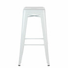 Plata Decor - Tolix 30"H Tabouret - Blanc - paquet de 2-Capacité de poids : 200 lb