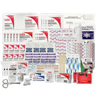 Trousse de premiers soins Deluxe First Aid Central règlementaire pour l'Ontario - Section 9 - 6-15 personnes-Emballée dans un boîtier en plastique mural durable avec logo de premiers soins bilingue.