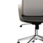 CB Office Workex Mesh Office Chair With Polished Aluminun Base - White-Dimensions: 24,02 po (L) x 24,41 po (P) x 36,61 à 39,57 po (H)