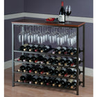 Winsome – Casier à vin avec support à verres de la collection Michelle, fini bronze antique (87438)-Fini bronze rustique/métal