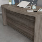 Sauder 59"W La Collection Affirm Bureau Ministre - Finition Hudson Elm-Système de gestion des cordons avec deux œillets de bureau