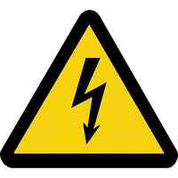 Accuform Signs - Étiquettes De Sécurité Avertissement Iso - Électricité, 4po x 4po, Vinyle, Pictogramme-Type d'affichage Adhésif