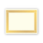 Geographics - Certificats Rome papier cartonné - Feuille d'or - 8,5 po l x 11 po H - Paquet de 15-Papier cartonne ivoire avec bordure en feuille d'or